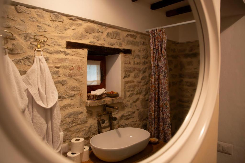Koupelna v ubytování Agriturismo Sanventura