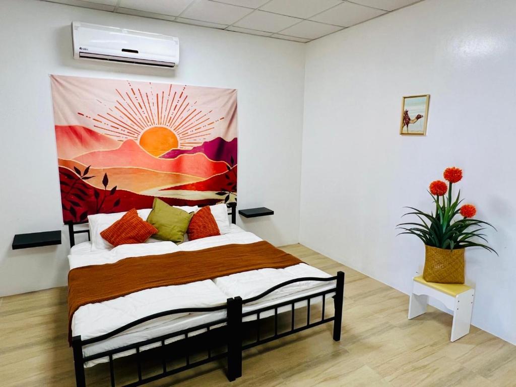 Postel nebo postele na pokoji v ubytování Luban Camping House