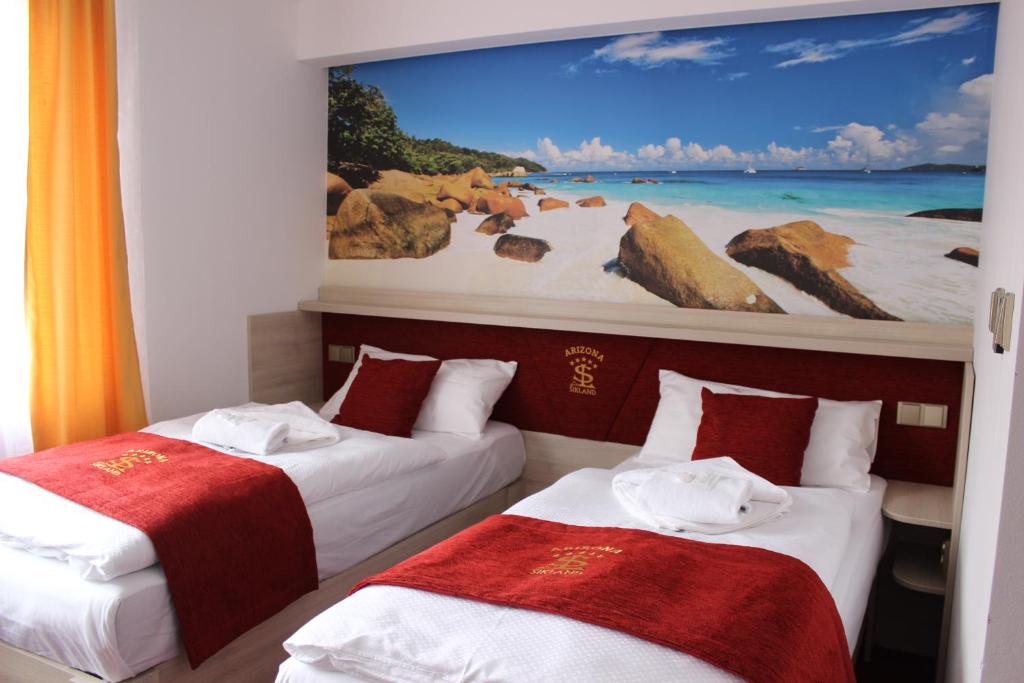 Postel nebo postele na pokoji v ubytování Hotelový resort Šikland
