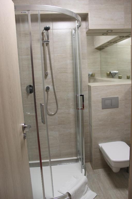 Koupelna v ubytování Hotelový resort Šikland