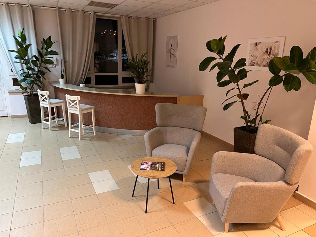 Posezení v ubytování Alliance Hostel