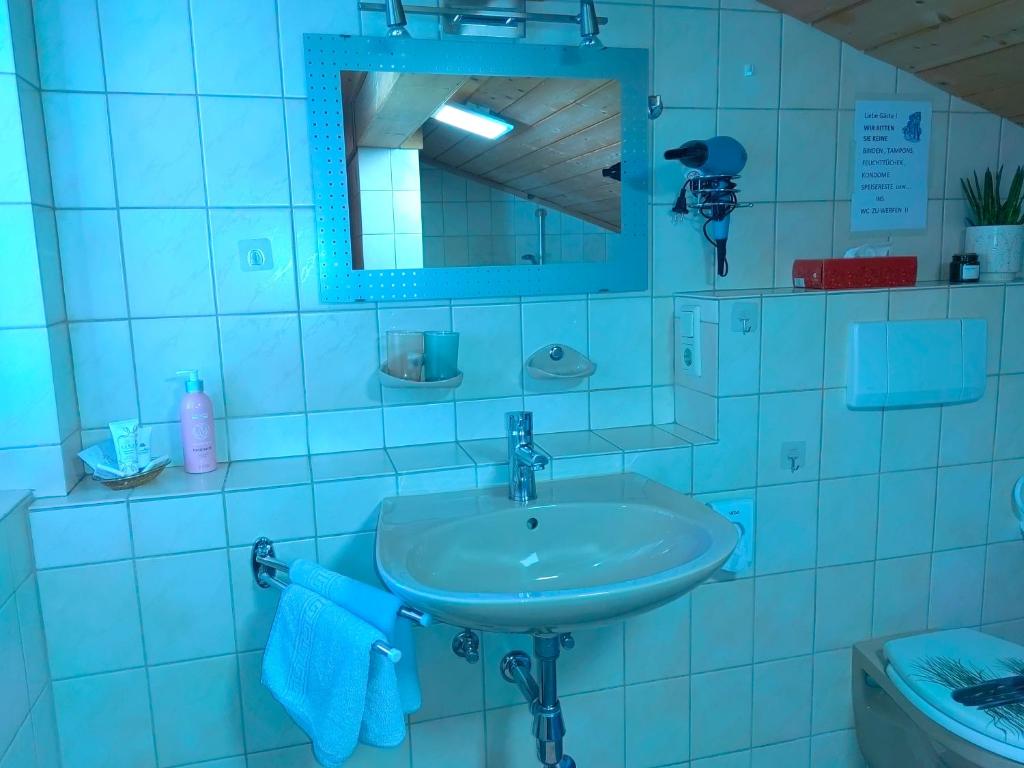 Koupelna v ubytování Haus Monika