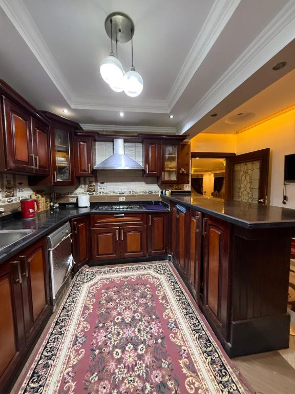 Kuchyň nebo kuchyňský kout v ubytování Grand Apartment Pyramids