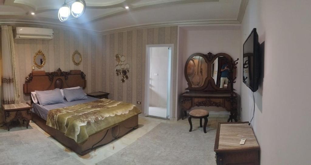 Postel nebo postele na pokoji v ubytování Luxury 3 bedrooms apartment for rent in a sheikh zayed compound