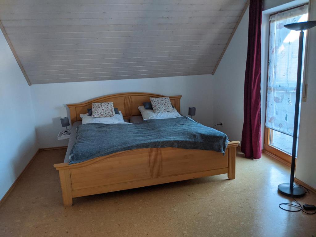 Postel nebo postele na pokoji v ubytování Ferienwohnung Apfelgarten