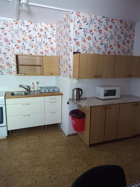 Kuchyň nebo kuchyňský kout v ubytování Kemp Horní Bečva