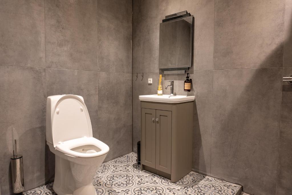 Koupelna v ubytování Hotel Ulfborg