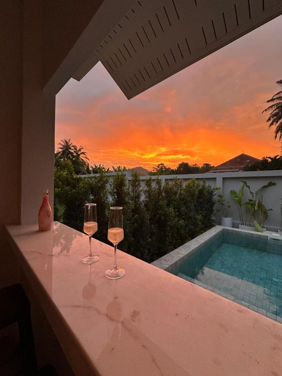 Bazén v ubytování Aonang nine poolvilla resort nebo v jeho okolí