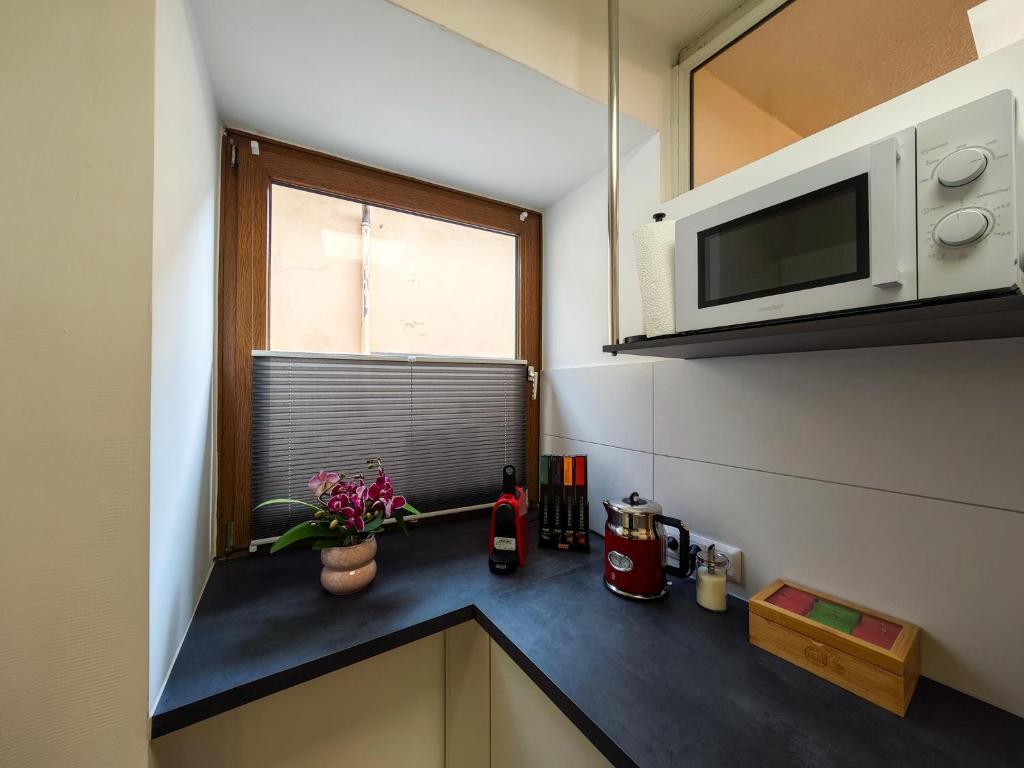 Kuchyň nebo kuchyňský kout v ubytování Wolf Apartments-Spittal