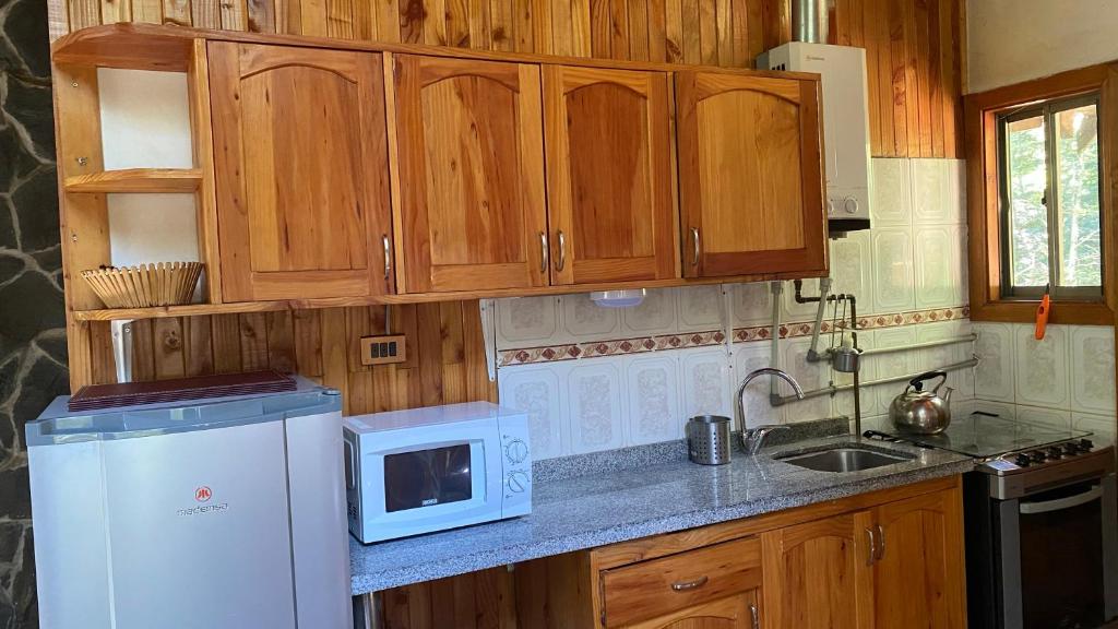 Una cocina o zona de cocina en Cascadas del Llaima