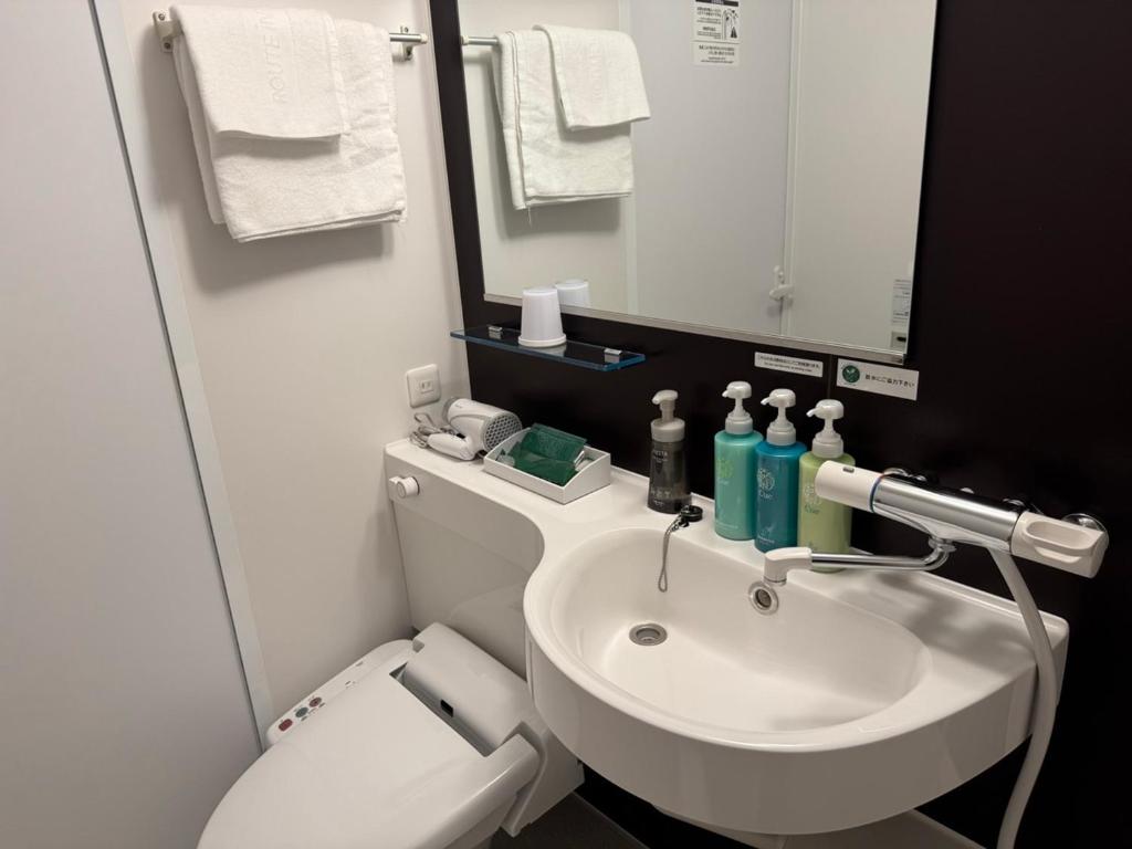 Koupelna v ubytování Hotel Route Inn Ginan -Kokudo 21 Gou-