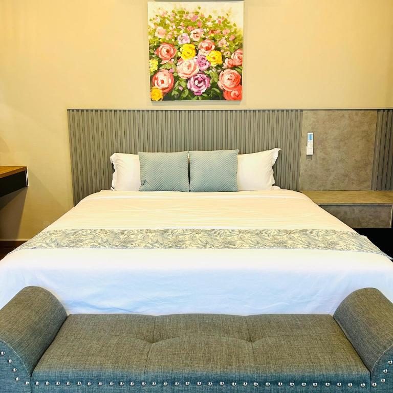 Postel nebo postele na pokoji v ubytování Tijami Villa & Resort