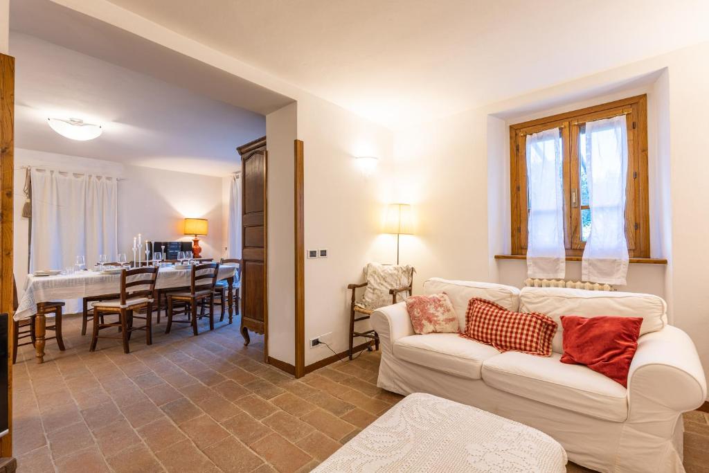 Posezení v ubytování Il Gugnolo - Casale in Val d'Orcia