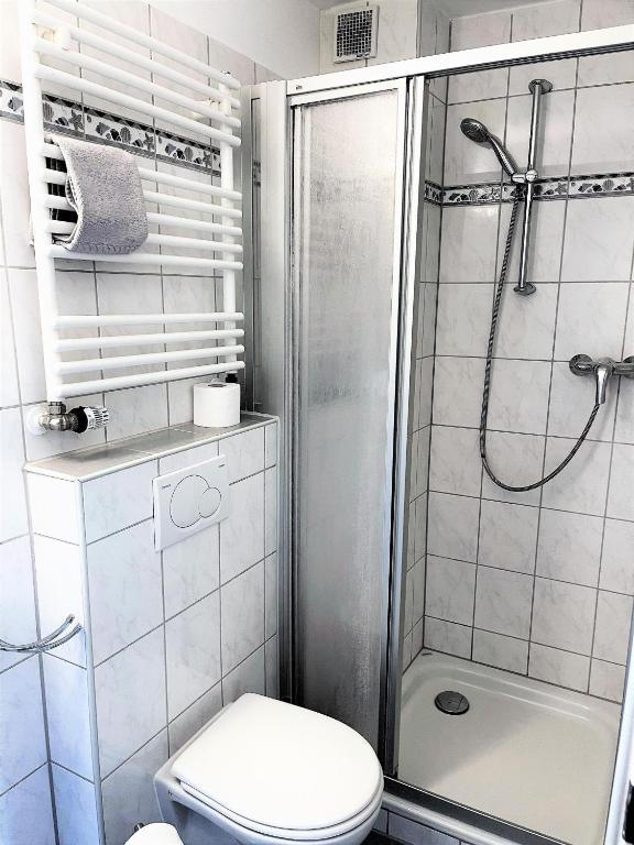 Koupelna v ubytování Hotel Passat