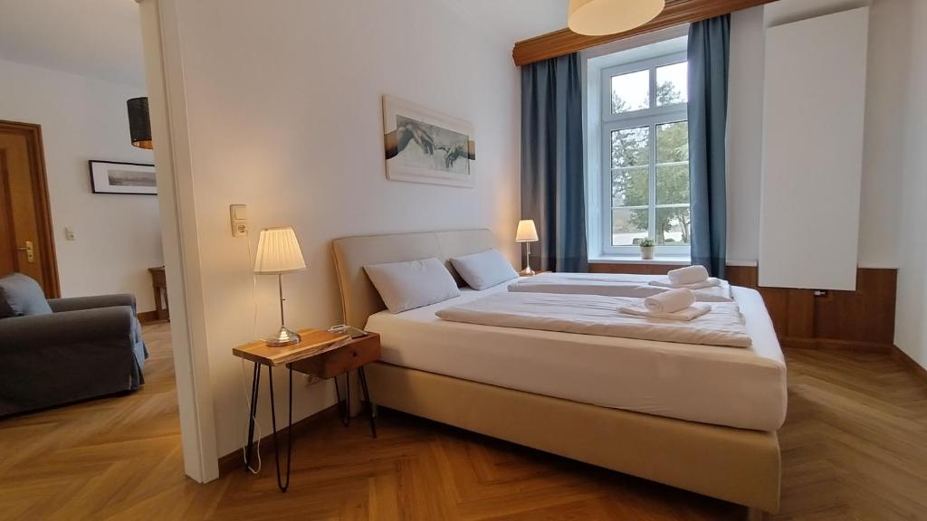 Postel nebo postele na pokoji v ubytování Fehmarn Mein Urlaub
