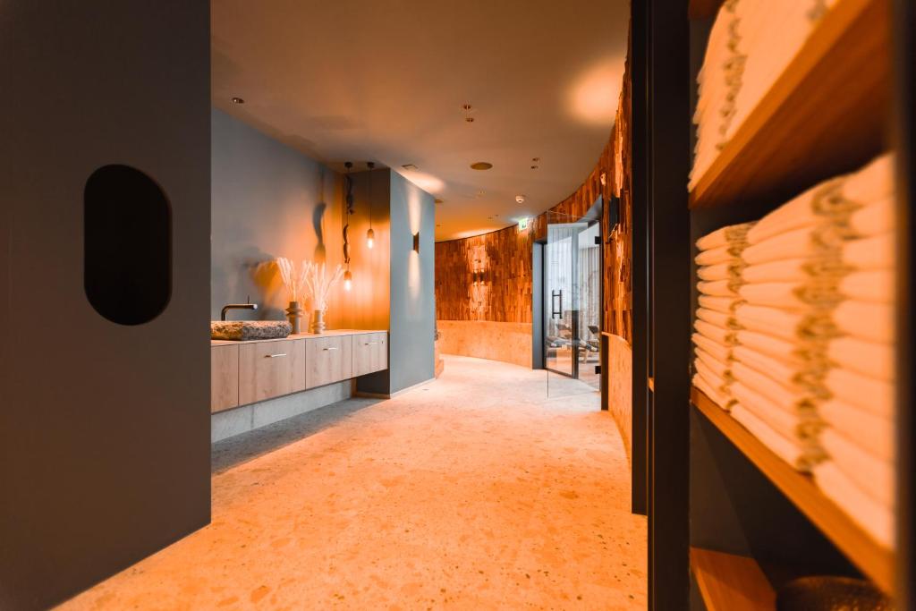 Kuchyň nebo kuchyňský kout v ubytování Hotel Mürren Palace