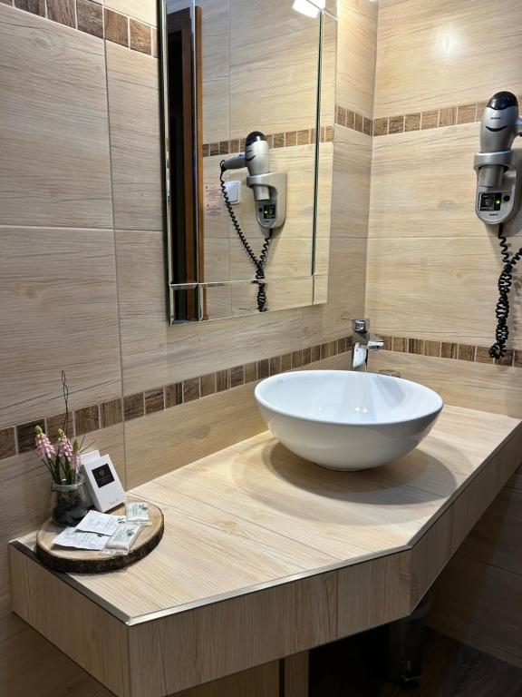 Koupelna v ubytování Hotel Banderium