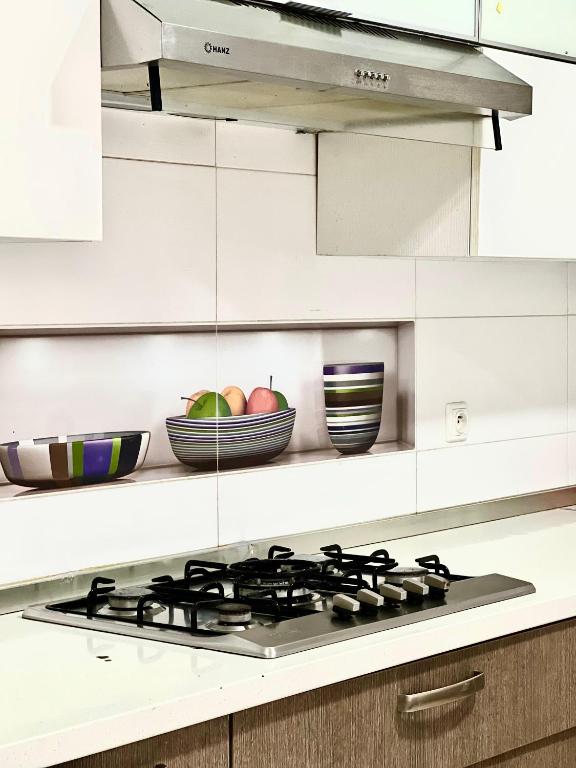 Kuchyň nebo kuchyňský kout v ubytování Prestigia luxury appartement