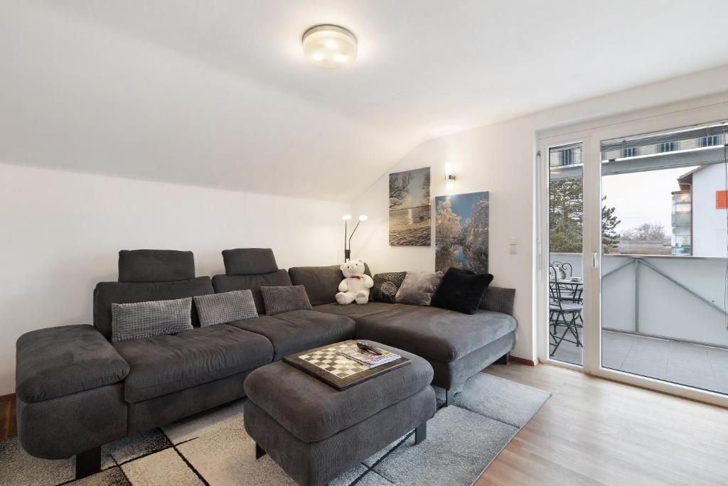 Posezení v ubytování Ferienwohnung Rheintal Hard