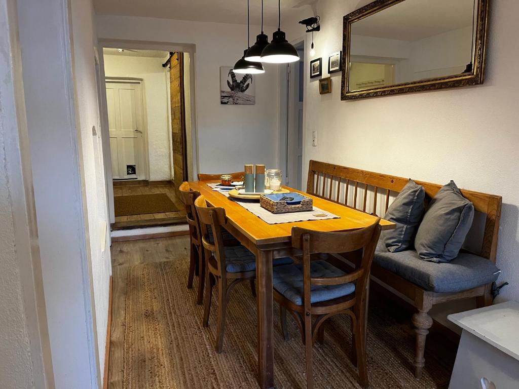 Posezení v ubytování Ferienwohnung Gartenglück