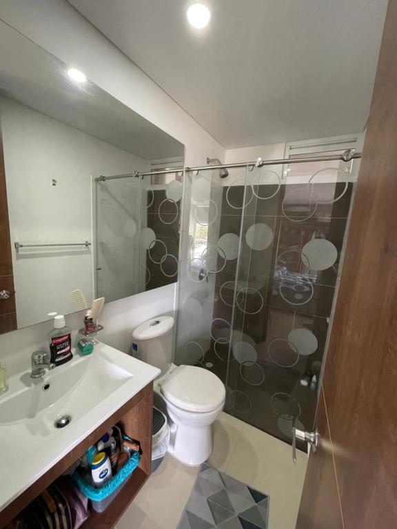 Koupelna v ubytování Espectacular apartamento en Melgar