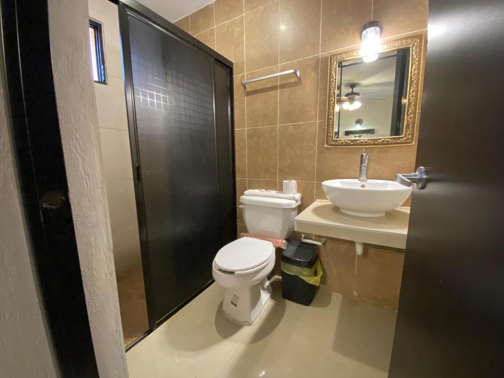 Koupelna v ubytování Hotel Quinta Marciala MX