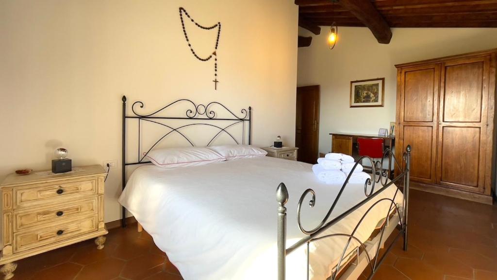 Posteľ alebo postele v izbe v ubytovaní Loretta - Private holiday apartment with shared pool