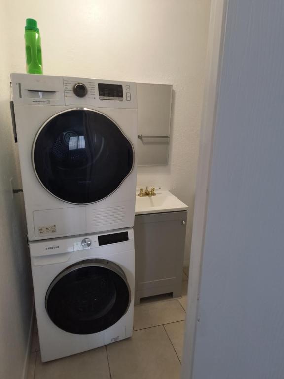 a washer and dryer in a small room at 2 bdrm condo Las Vegas, NV in Las Vegas
