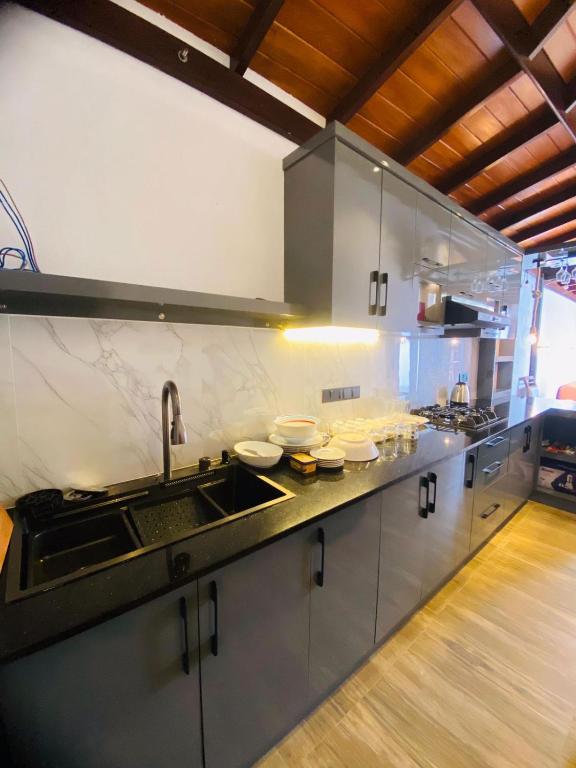 Kuchyň nebo kuchyňský kout v ubytování Villa Navodi