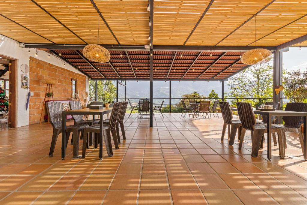 Restaurace v ubytování Gulupa Ecolodge