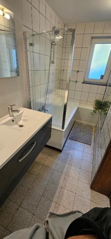 Koupelna v ubytování Le Relais des Carriers