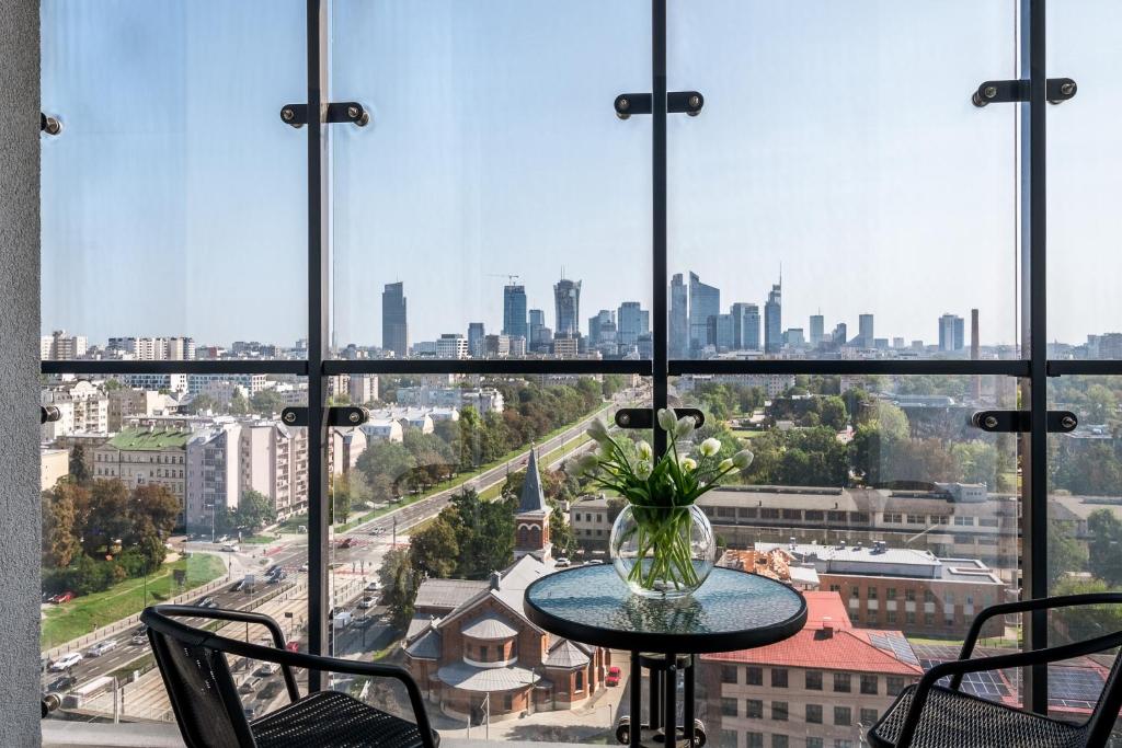 Výhľad na mesto Varšava alebo výhľad na mesto priamo z apartmánu