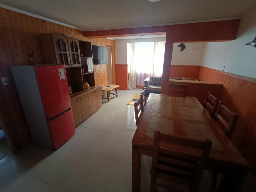 Η κουζίνα ή μικρή κουζίνα στο Departamento centro Villarrica