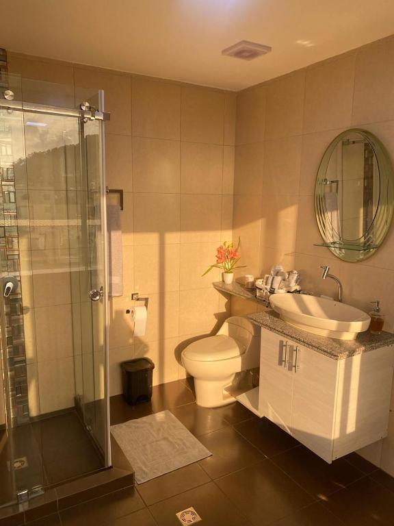 Koupelna v ubytování Hotel Ramedi