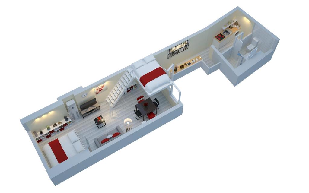 ボルドーにあるFREE Parking - Self Checkin - WIFI - DUPLEX LA FUSTERIE - SUPERBORDEAUXの薬剤師床面図