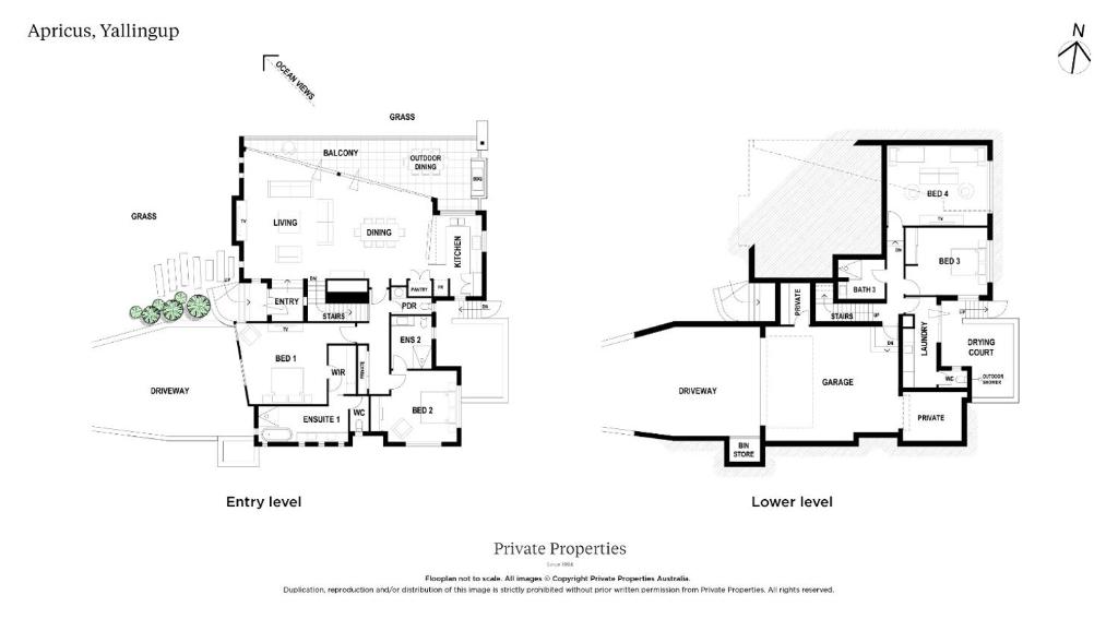 Půdorys ubytování Apricus I Private Properties