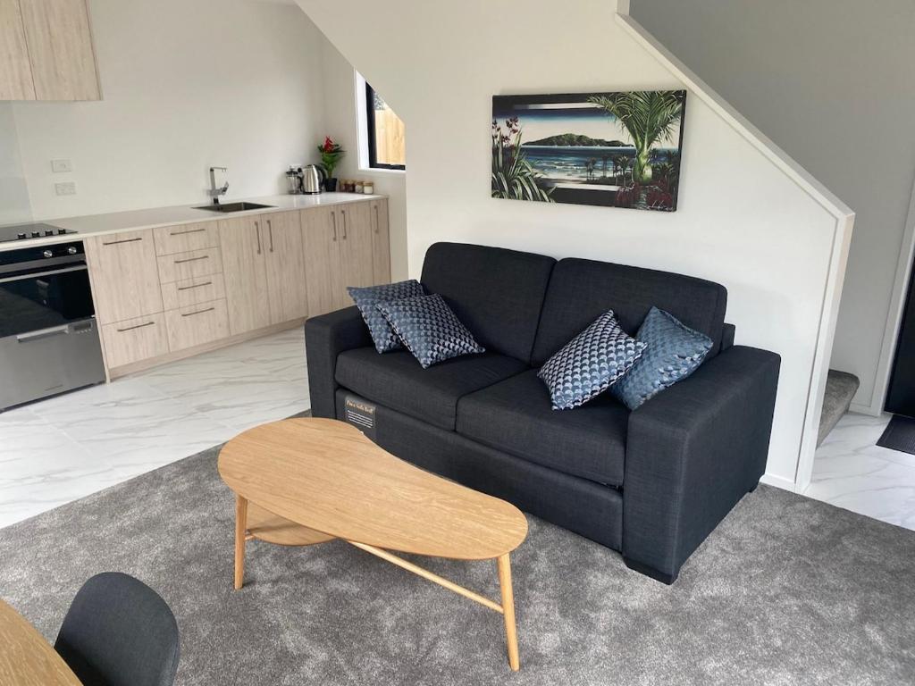 Dapur atau dapur kecil di Beachside apartment New Brighton