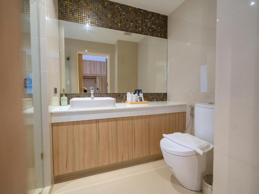 Koupelna v ubytování W3 Hotel