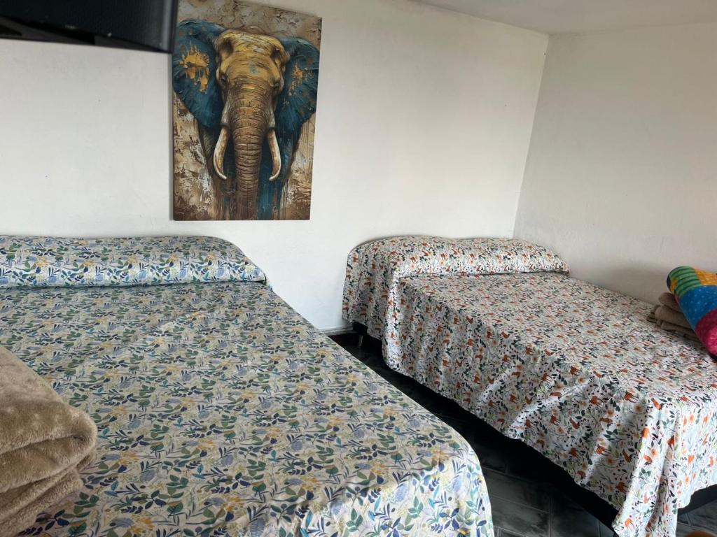 Postel nebo postele na pokoji v ubytování Hostal Inn II Rionegro