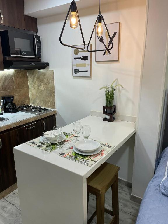 Η κουζίνα ή μικρή κουζίνα στο Cozy & Stylish Private Studio 201