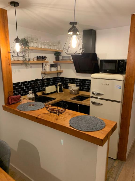 Kuchyň nebo kuchyňský kout v ubytování acogedor apartamento 2 dormitorios