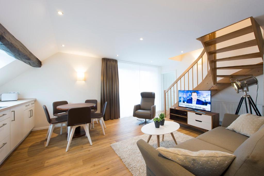 TV a/nebo společenská místnost v ubytování Hotel Storck