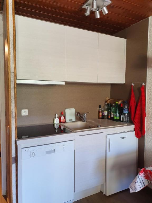 Kuchyň nebo kuchyňský kout v ubytování Le Serac W6 appartement avec véranda en angle vue panoramique gérer par particulier sur place