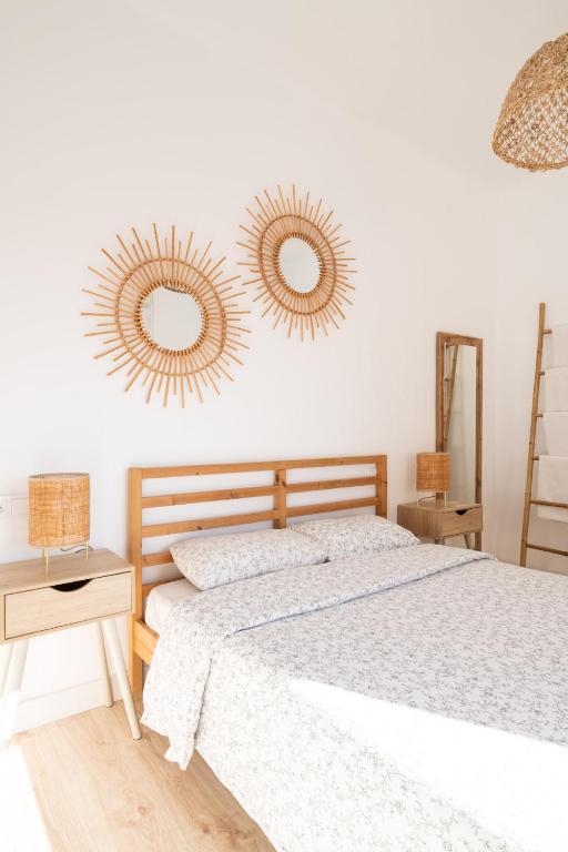 Posteľ alebo postele v izbe v ubytovaní Apartamento NUEVO con encanto en SAGRADA FAMILIA