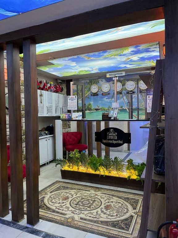 Kuchyň nebo kuchyňský kout v ubytování Şirinyer Elit Residance Apart Hotel