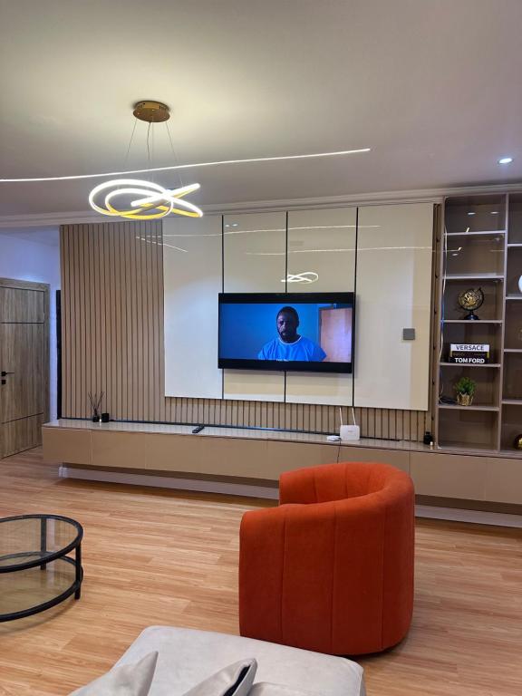 TV a/nebo společenská místnost v ubytování Beta Luxe Residence