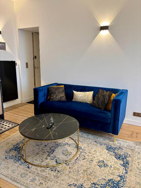 Posezení v ubytování Le Royal XIX Dinard vue mer luxe
