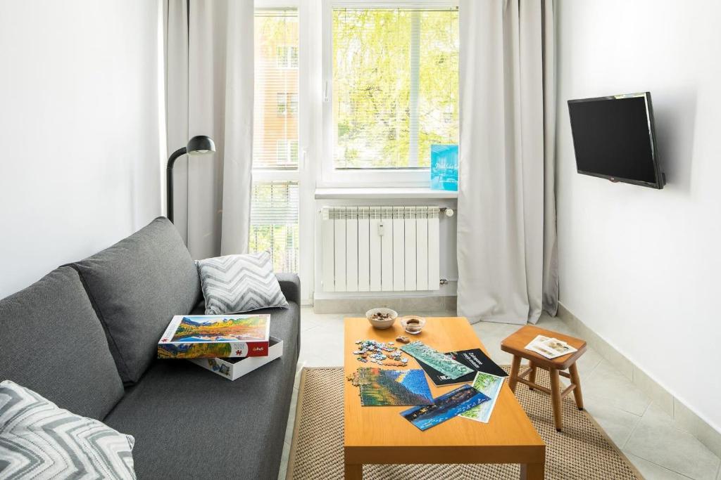 Гостиная зона в Compact Studio Near Krupówki in Zakopane by Rent like home