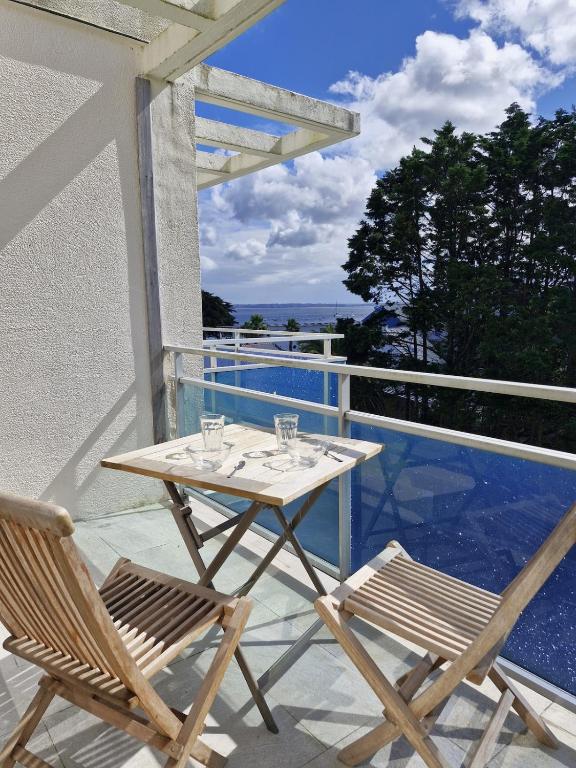 Balkón nebo terasa v ubytování Le Trez', vue mer imprenable