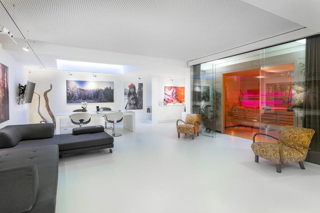 Posezení v ubytování Designferienhaus Altenmarkt Zauchensee
